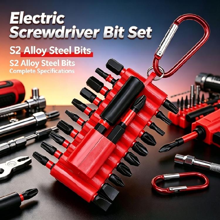 Multipurpose 22PCS Antislip Screwdriver Bit Set With Ergonomic Antislip Grip for Professional Home and Auto Repairs