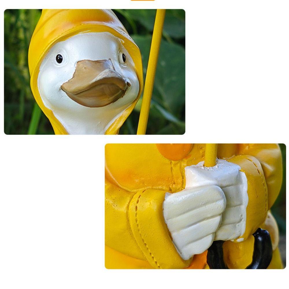 Cartoon Ducks Statue Resin Animal Sculpture Garden Decor Miniatures Figurine  Outdoor