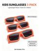 High‑Grade Sunglasses, Family Pack for Men Women Kids, Premium Shades for Outdoor, Driving, Fishing and Travel 3‑Pack Kids Sunglasses