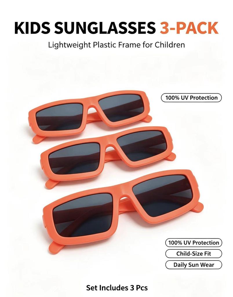 High‑Grade Sunglasses, Family Pack for Men Women Kids, Premium Shades for Outdoor, Driving, Fishing and Travel 3‑Pack Kids Sunglasses