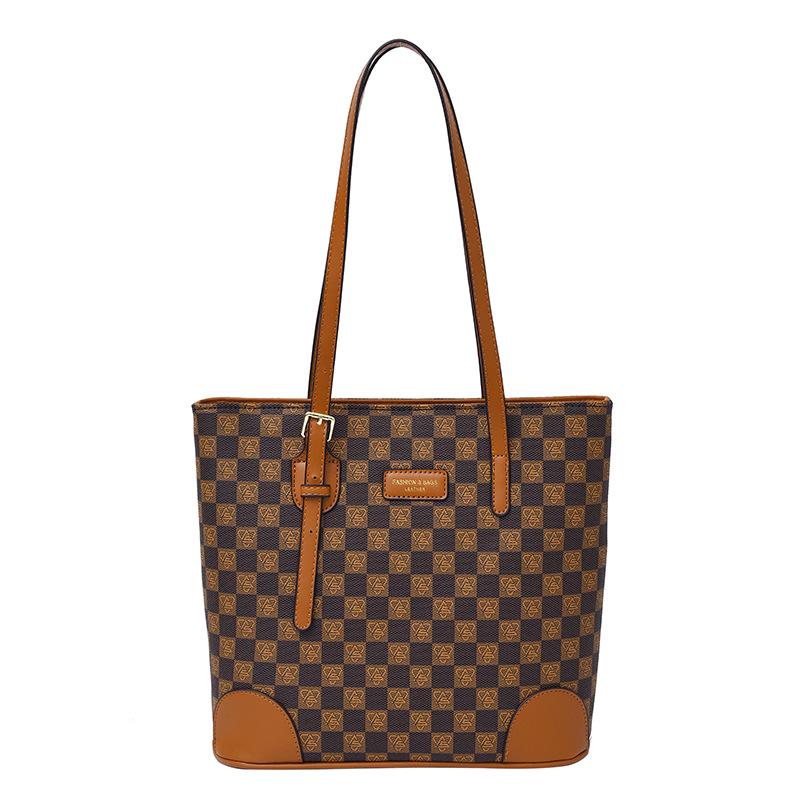 Retro Flower Print Large Capacity Tote Bag - High-End Fashion Handbag for Students
