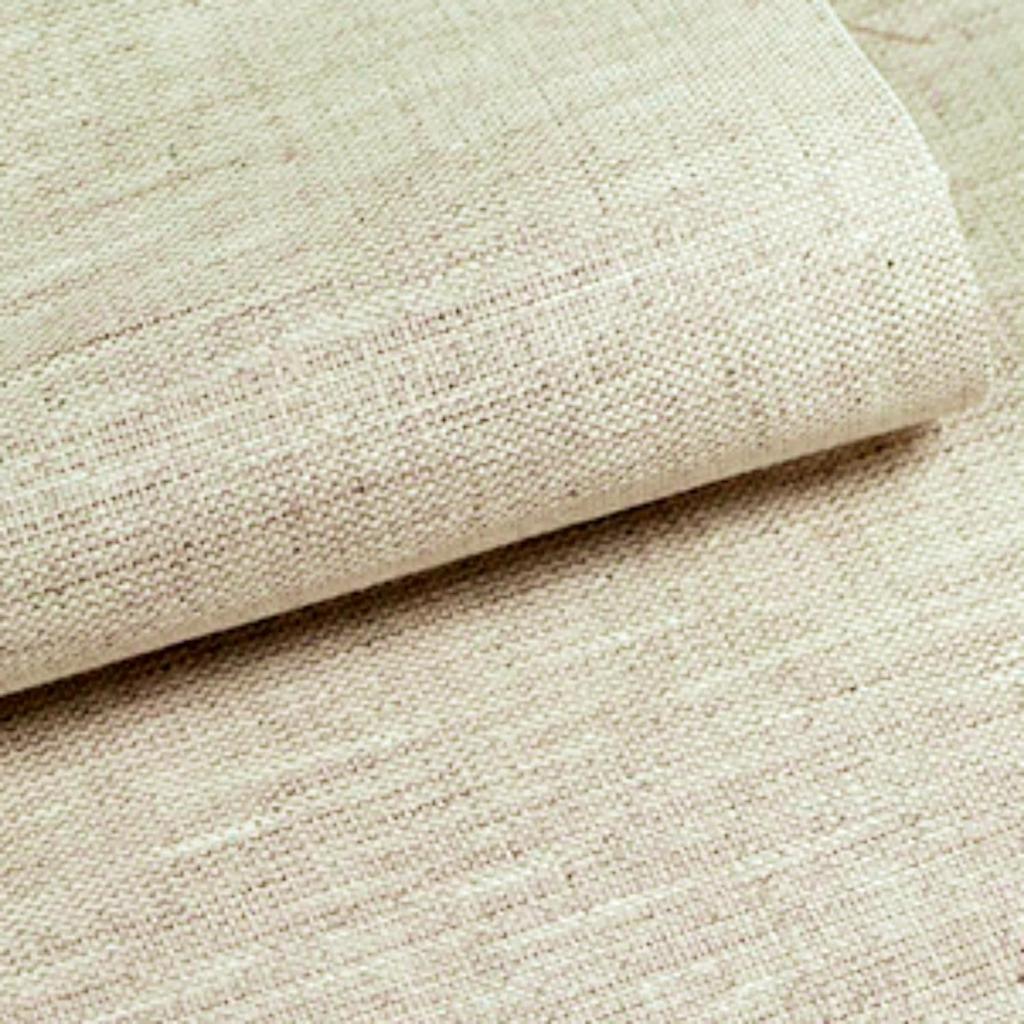 Moonfarm Linen Available In 9 135cm Wide X 1m Solid Color Fabric, 100% Linen, Colors, Long, (Off-White)