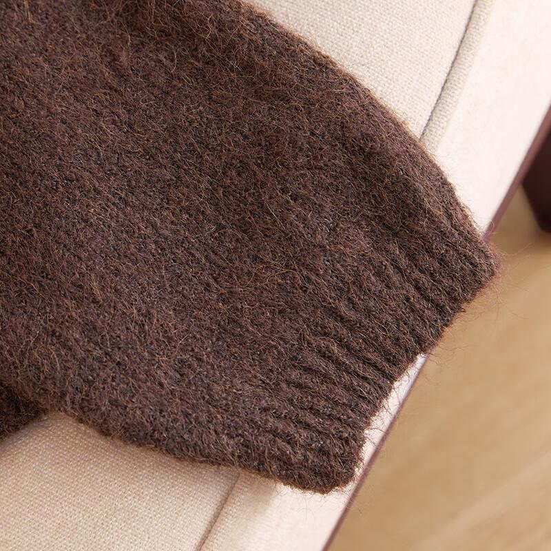 Dámský pletený svetr s kulatým výstřihem ve francouzském stylu