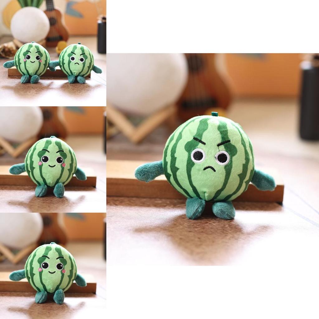Cute Watermelon Plush Keychain With Soft Short Hair For Bag Decor And Gifts
