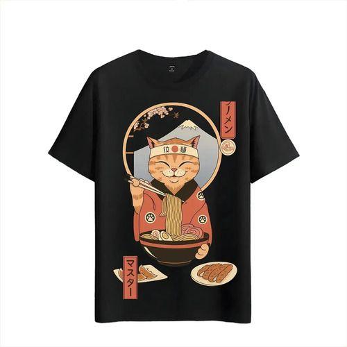 Tshirt Muscle Freaks RaUnisex Anime 2026 Art Style Noodle Cat L
