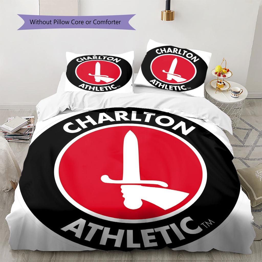 Poster Charlton Set Biancheria da Letto Trapunta Copripiumino Federa Decorazione per la Casa Regalo di Compleanno (1 * copripiumino + 2 * federa, senza nucleo)