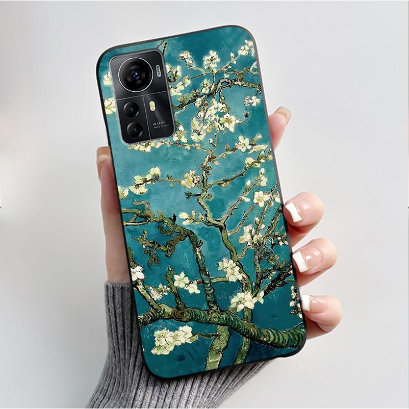 Für ZTE Blade A72S A7050 Hülle Für ZTE Blade V41 Smart Cover Luxus Mode Schmetterling Blume Silikon Weich Schwarz TPU Stoßfänger Schale