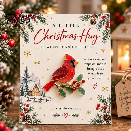 Thoughtful Little Gifts for Christmas Hug Pocket Card, Mini Festive Greeting Card Adorable Characters Decor with Envelope, Holiday Gift Tag