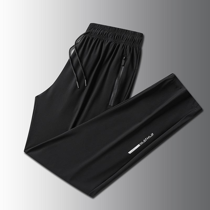 Quick-Dry Ice Silk Summer Casual Pants - Versatile & Trendy Sportswear