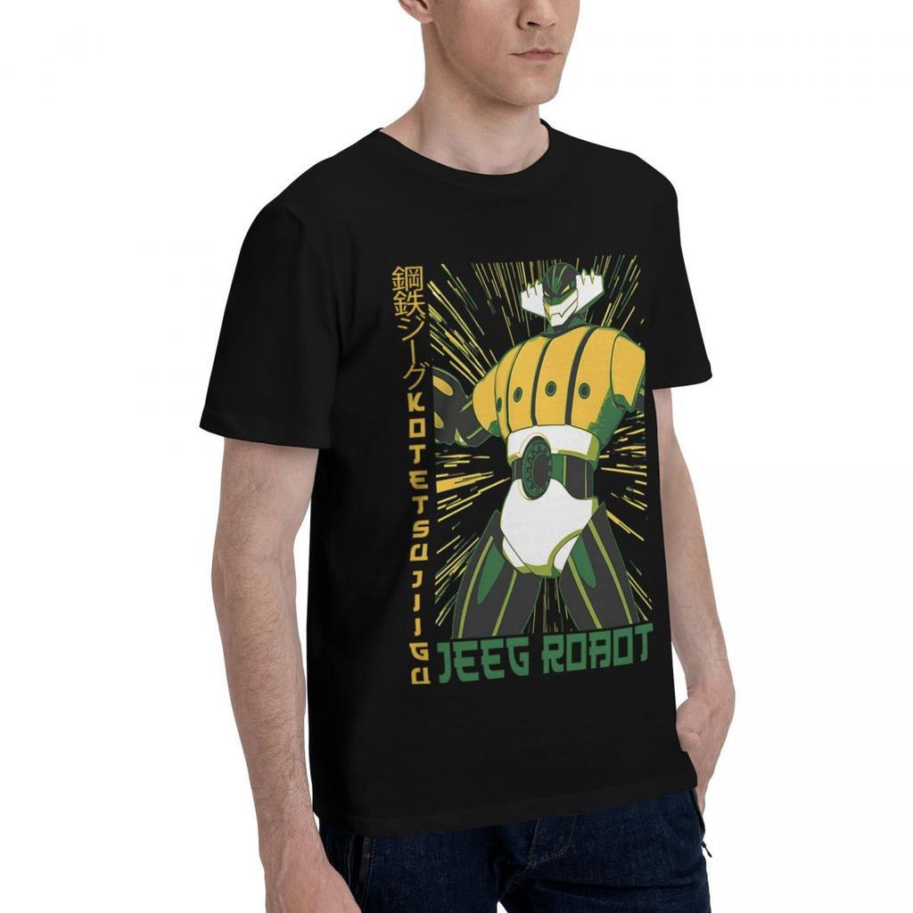 Kotetsu Jiigu Jeeg Robot 100 Cotton Casual Breathable Confortable Anime High End Mens Clothing Clothes Men