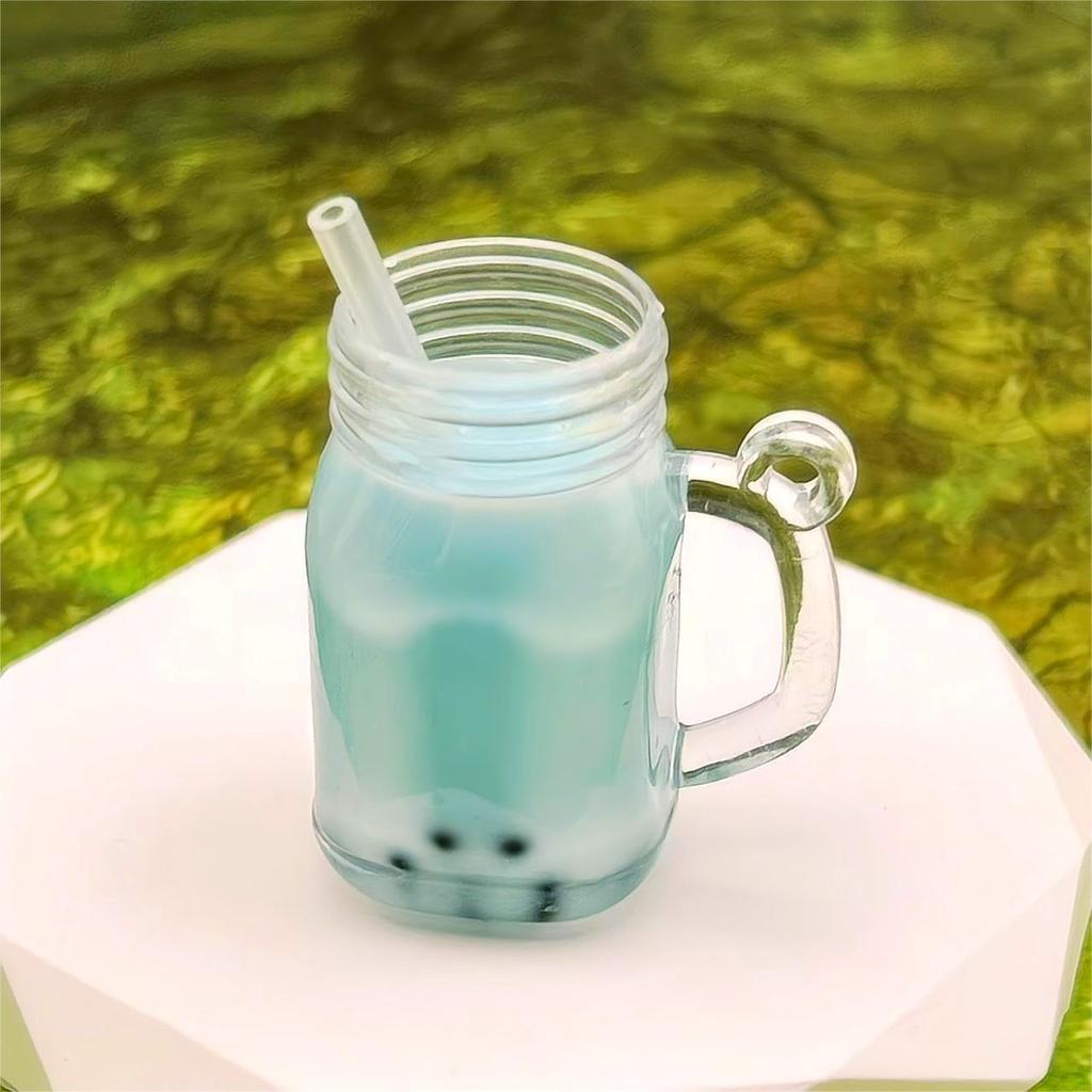 DIY Einmachglas Milchtee Macaron Schlüsselanhänger & Federmäppchen Anhänger