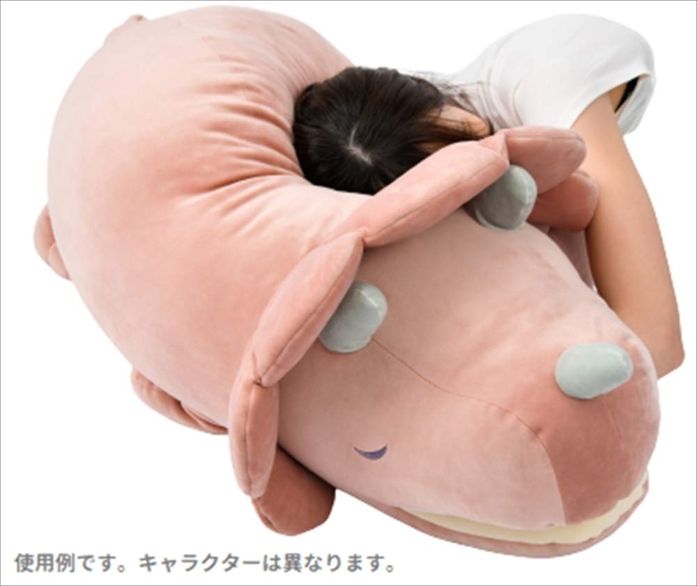 Livheart Premium Sleepy Animals Kamu Kamu Tyrannosaurus Tyrannosaurus Body Pillow (approx. 100cm Long) with Gift Bag, Fluffy and Soft, 78109-50