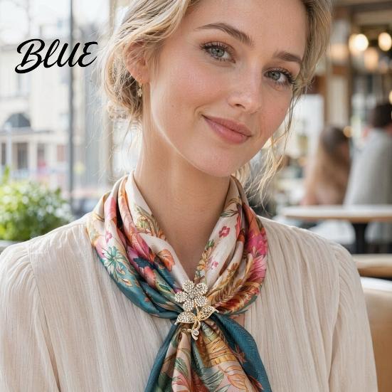 Women Decorative Pin Vintage Rhinestone Flower Brooch Floral Alloy Lapel