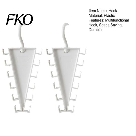 360 Degree Rotating Hook V Shaped Double-Sided Closet Organizer, Multi-Layer Vertical Hanger, with Scarf Hanger 12 Non-Slip Hooks Storage