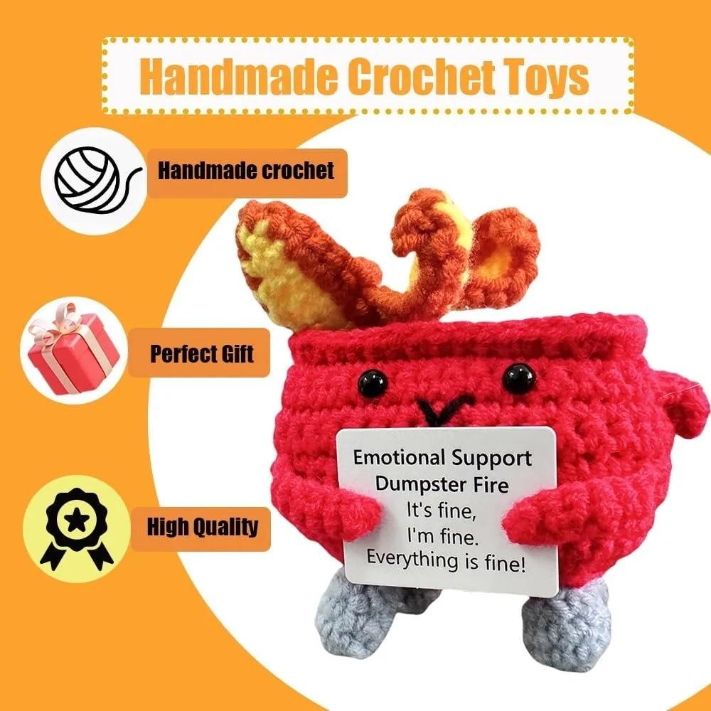1pc Emotional Support Gifts, Handmade Creative Plush Desktop Decoration Ornaments,