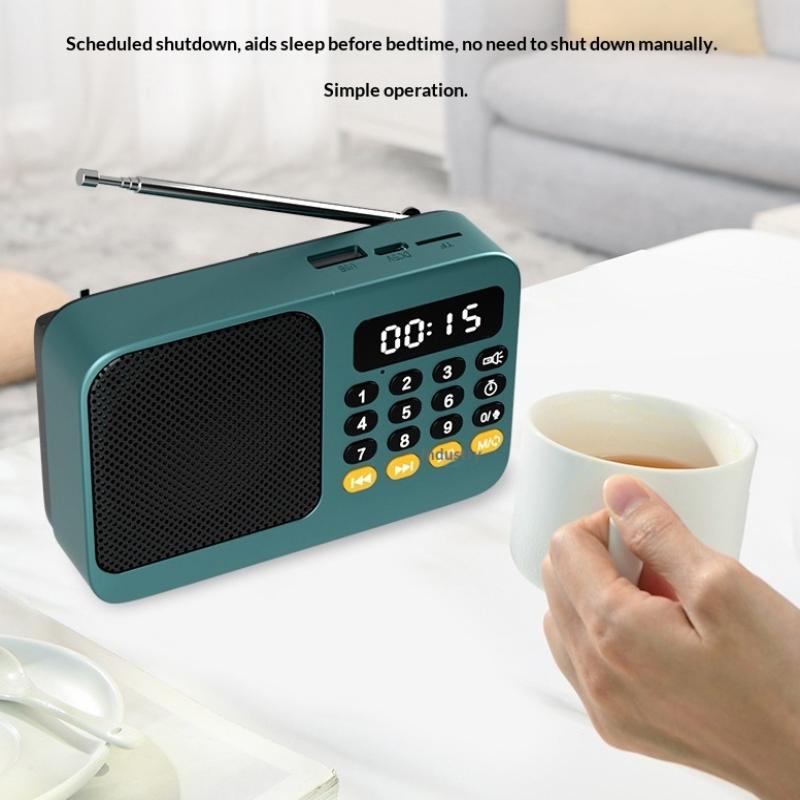 Lecteur Mp3 Numérique Usb Rechargeable Portable Radio Lecteur de Musique Haut-parleur Appareils Fournitures Avec Écran Led Radio