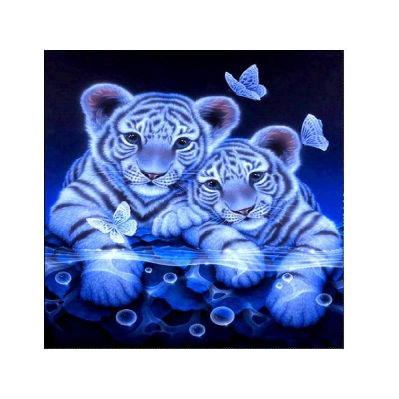 

Diamond Diy Painting Tigers Butterfly 3d Paintings Living Room Decoration Gift