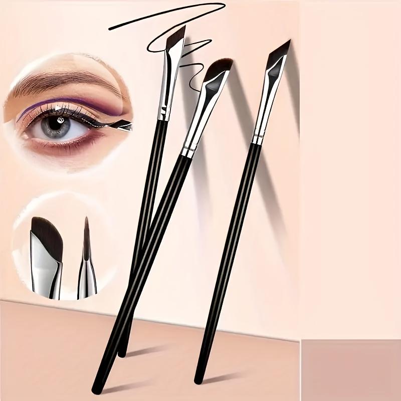 5Pcs Angled Blade Eyeliner Eyebrow Brush Set Precision Soft Synthetic Makeup Brushes For Liquid Liner Brow Powder Eyeshadow