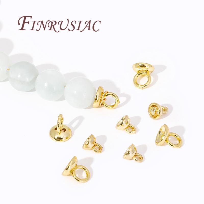 2 Größen 4,5mm/6mm Endkappe Für Perlen Schmuckherstellung,18K Gold Plated Metall Endperlenkappe Verbinder Beschläge Für DIY Perlen Schmuck