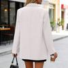 Women's Faux Button Jacket Oversized Gathered Hem Short Length Coat Casual Vintage Outerwear With Pockets
