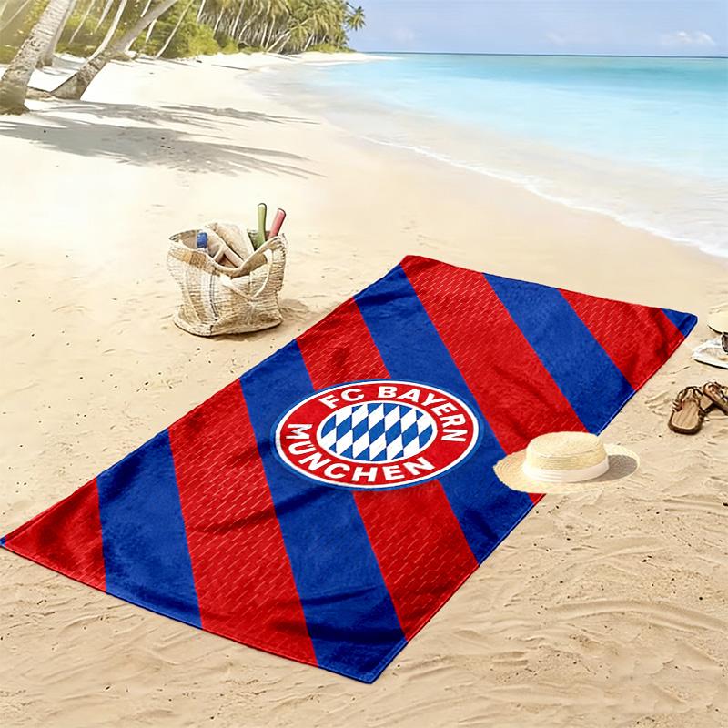 Bayern Munich Stripes Emblem beach towel Portable for travel Outdoor camping seaside quickdrying swim towel Outdoor pool towel