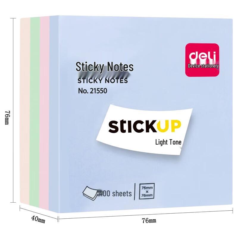 Deli Pastel Sticky Notes (400 Sheets)