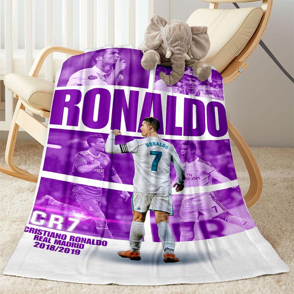 Ronaldo's Legacy Football Blanket Soft & Cozy Great for Bedding Bed Picnics Four Seasons Universal Warmthful Decor