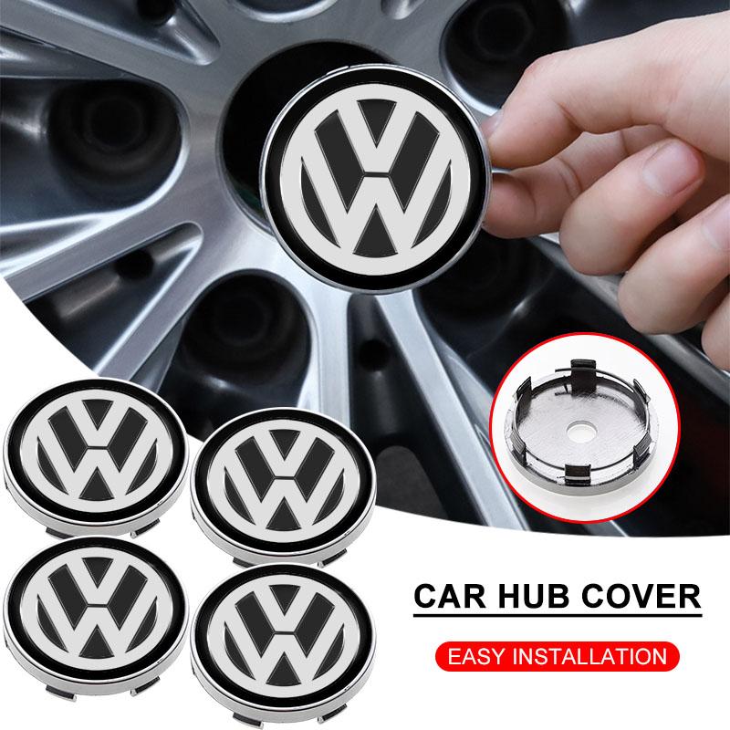XJBRL1 56/60mm Car Wheel Center Hub Caps Cover Decor Sticker Auto Accessories for VW CC Golf 4 6 7 GTI Tiguan Passat Jetta Polo
