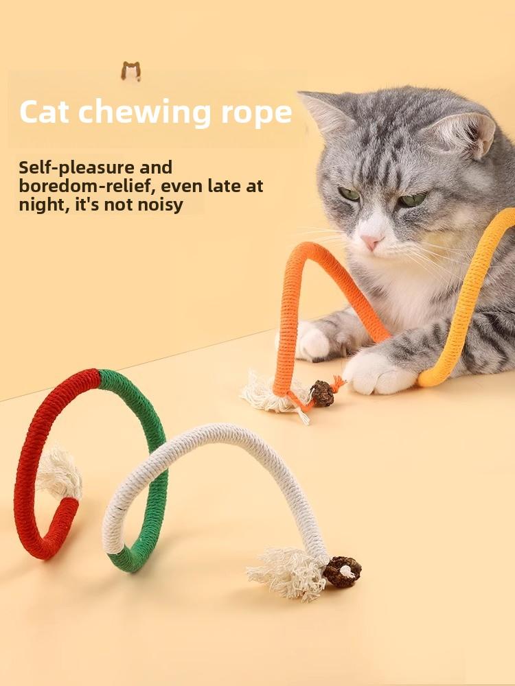 Toy Chew Rope Self Entertaining Teeth inding Play Sti Pet Supplies Biting Rope Toy for Kittens Interactive Toys for s