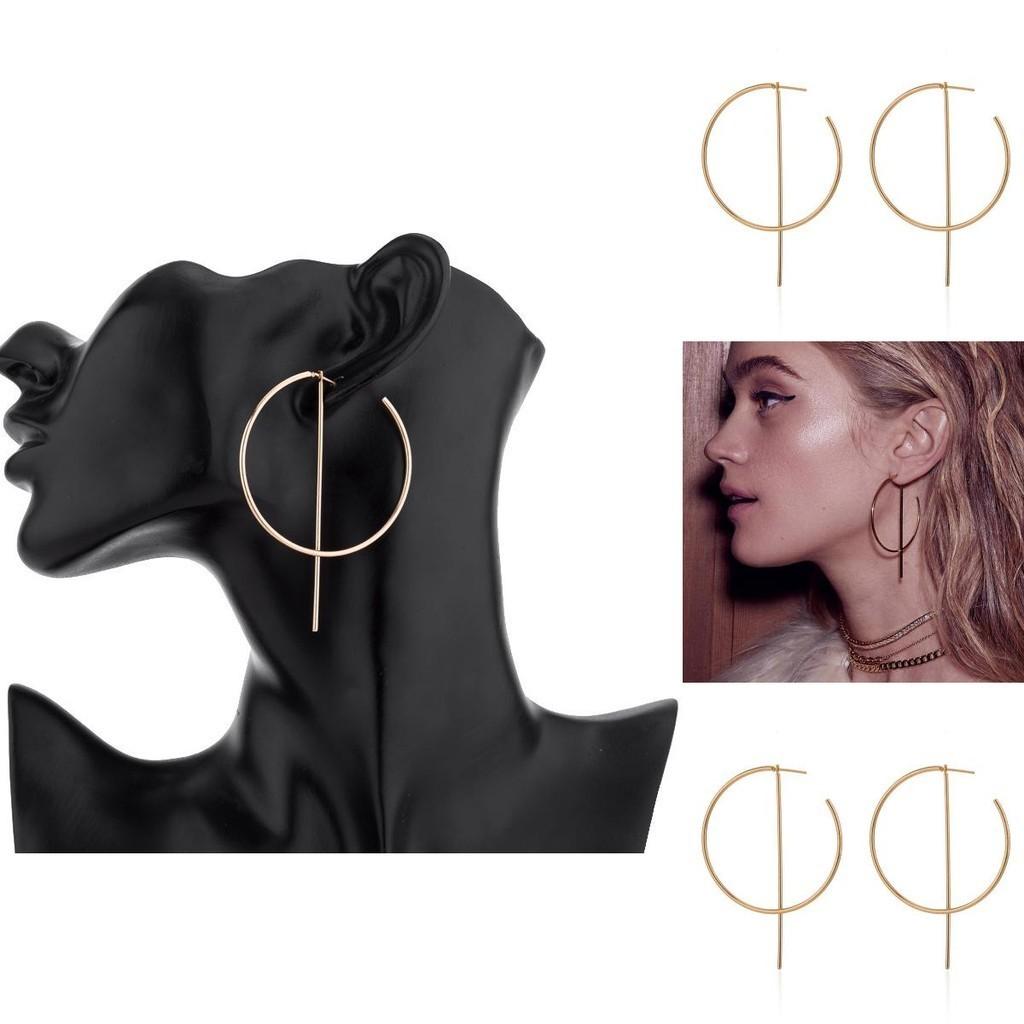 Geometric Sophisticated Gold Hoop Earrings Sleek And Minimalist Design For Any Outfit