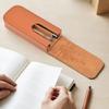 Compacts PU Pen Carrying Box With Protective Compartment 3/6 Slots Pen Case for Students Professional And Collectors
