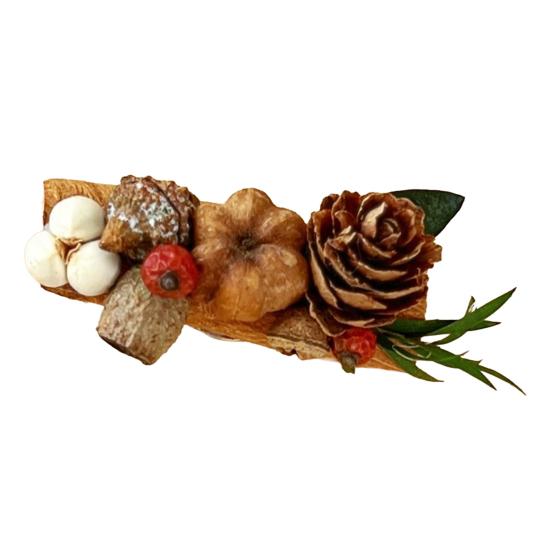 Dried Wood Fruit Refrigerator Magnet Handmade Rustic Natural Plants Pine Cone Decorative Fridge Magnet Photo Holder Home Office Decor