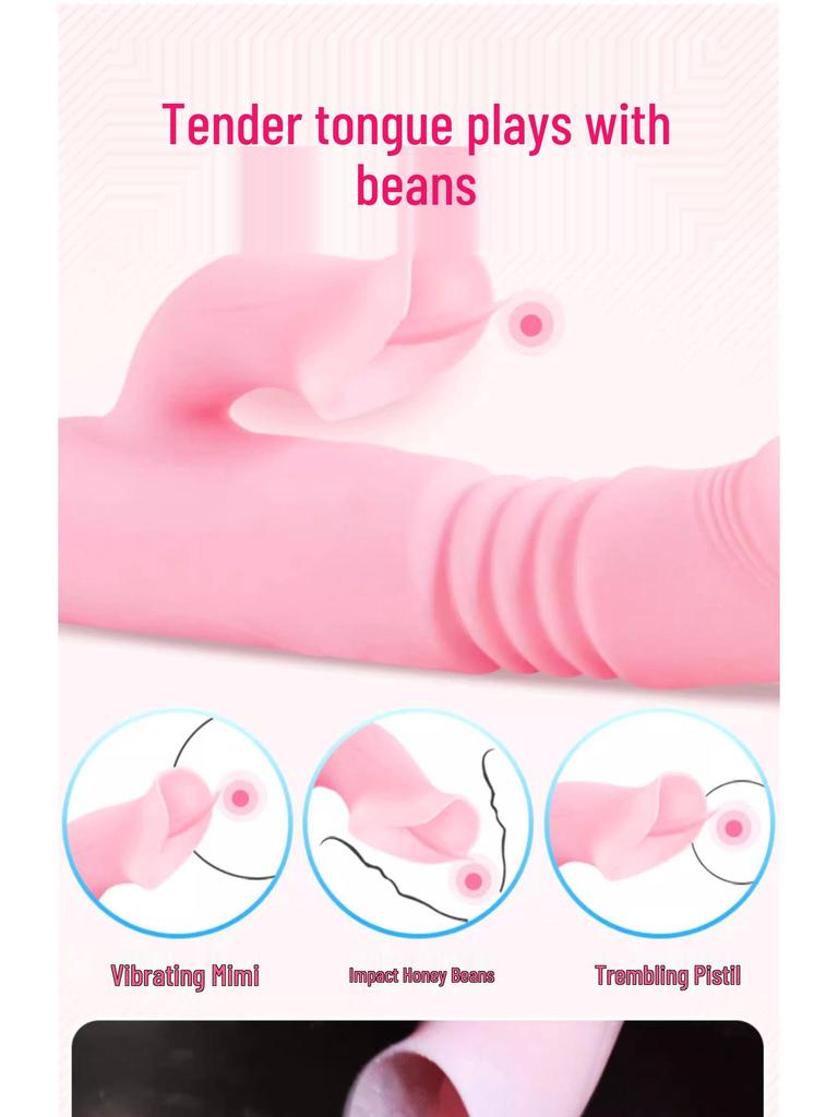 Automatic Thrusting and Licking Vibrator for Women - Erotic Self-Pleasure Device