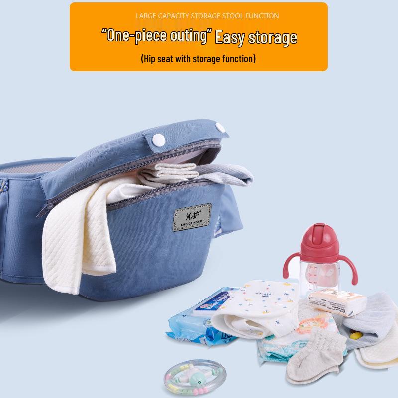 Multifunctional Baby Carrier with Horizontal Hold & Waist Stool Storage