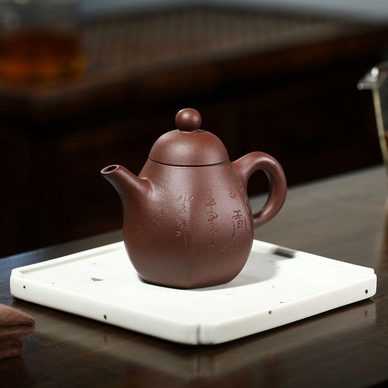 Handmade Yixing Zisha Hexagonal Purple Clay Teapot - Original Ore Gongfu Tea Set Gift