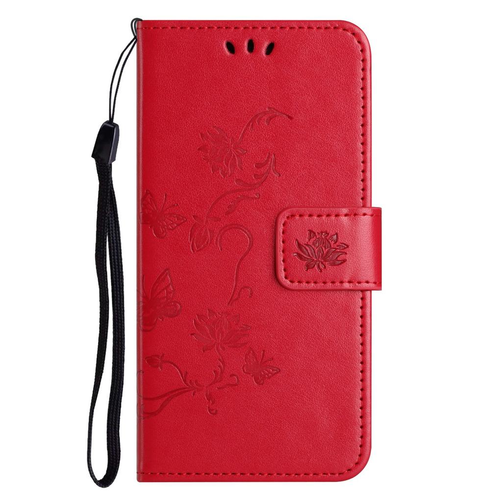 For Samsung Galaxy A56 5G/M56 5G Case Wallet Stand Imprinted Butterfly Flower PU Leather Phone Cover