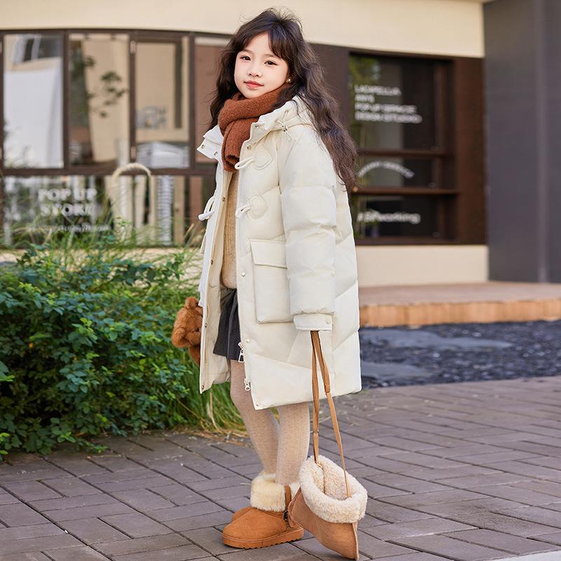 Children's Down Jacket Winter Girls' White Duck Down Thick Warm Coat