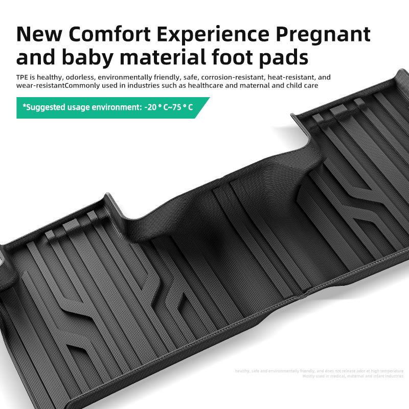 Compatible TPE Floor Mats for 2012-2023 GMC Sierra & Chevrolet Silverado.