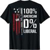 100% Amerikanisch 0% Liberal - Lustig Pro Waffen - Auf dem Rücken T-Shirt