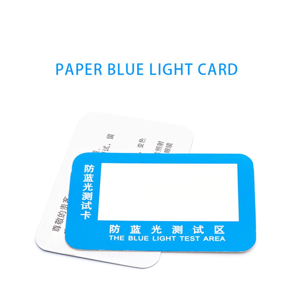Professional Anti-Blue Light Test Detection Card Blue Light Generator Card Glass