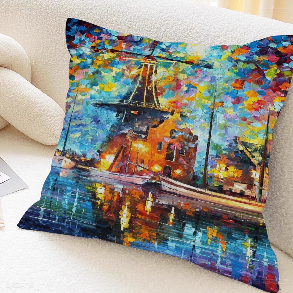 

L-leonid Afremov Oils Pillow Gift Home Office Decoration Bedroom Sofa Car Cushion Cover Case 45x45 16x16Inch