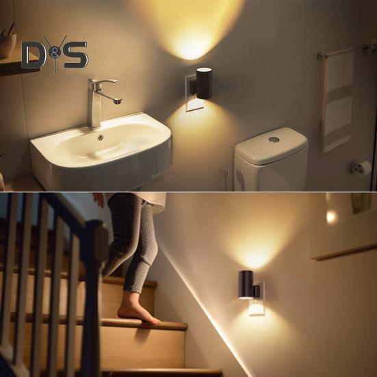 1/2Pcs LED Night Lamp with 16 Colors High Brightness Flicker Free Compact Design Plug-in Night Light Bedside Lamp