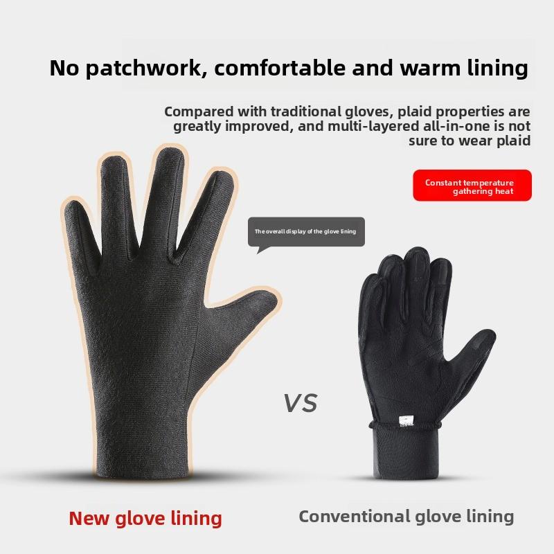 Windproof Waterproof Ski Warm Thick Gloves for Outdoor Cycling Autumn Winter Touch Screen Slip Wear-resistant Gloves
