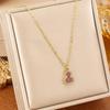 Titanium Steel Gourd Pendant Necklace - Women's Elegant Light Luxury Fashion Clavicle Chain
