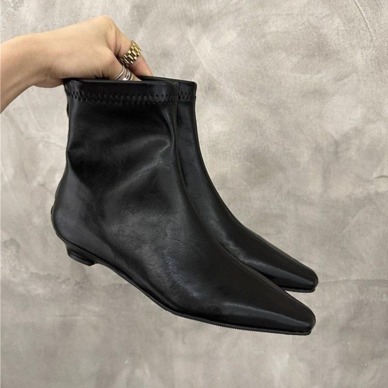 2026 New Women's Ankle Boots Flats Fashion Pointed Toe Shoes Designer Chelsea Boots Walking Elegant Gothic Gladiator Mujer Boots