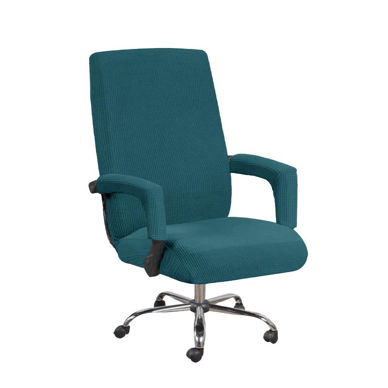 Elastic Polyester Corn Grid Fabric Chair Cover - Dustproof, Wear-Resistant, Stretch Seat Cover for Home and Office Chairs with Armrests.