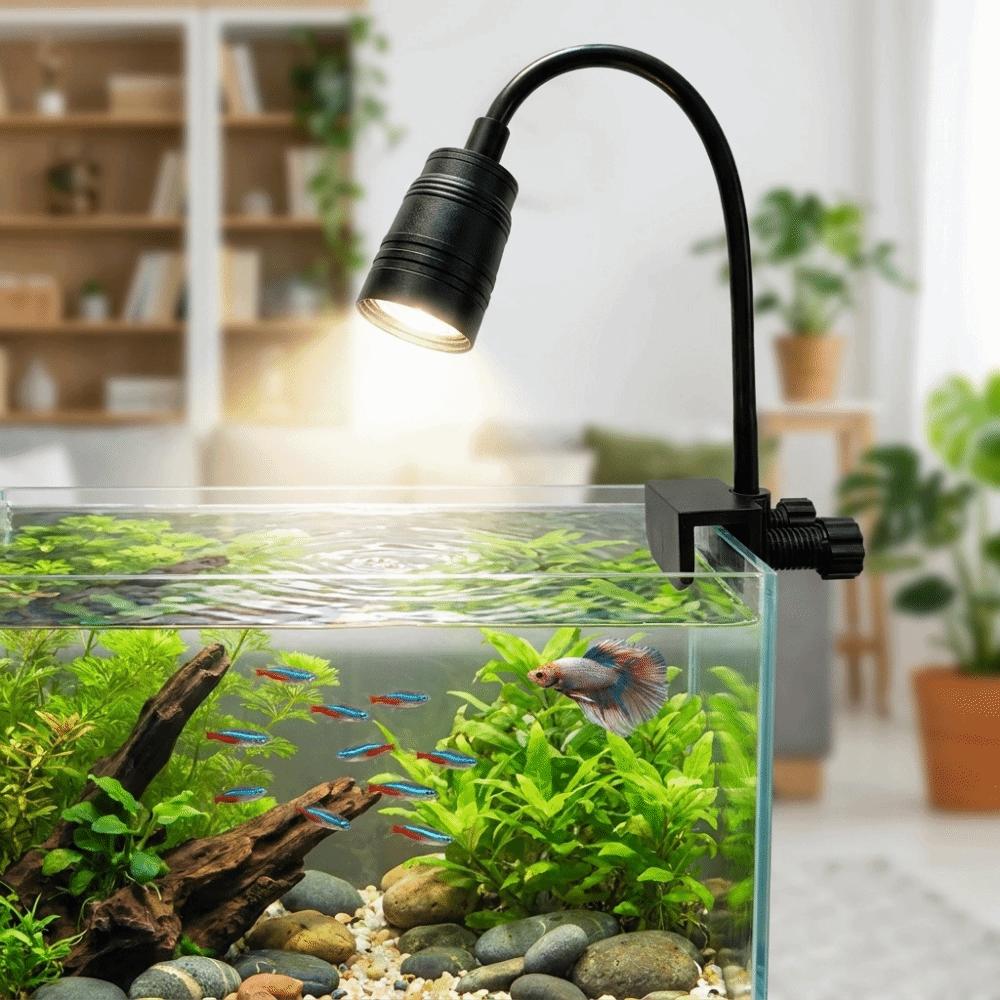 5/6/7W Clip-on Fish Tank Light Variable Focus Aquarium Viewing Light Landscape Aquarium