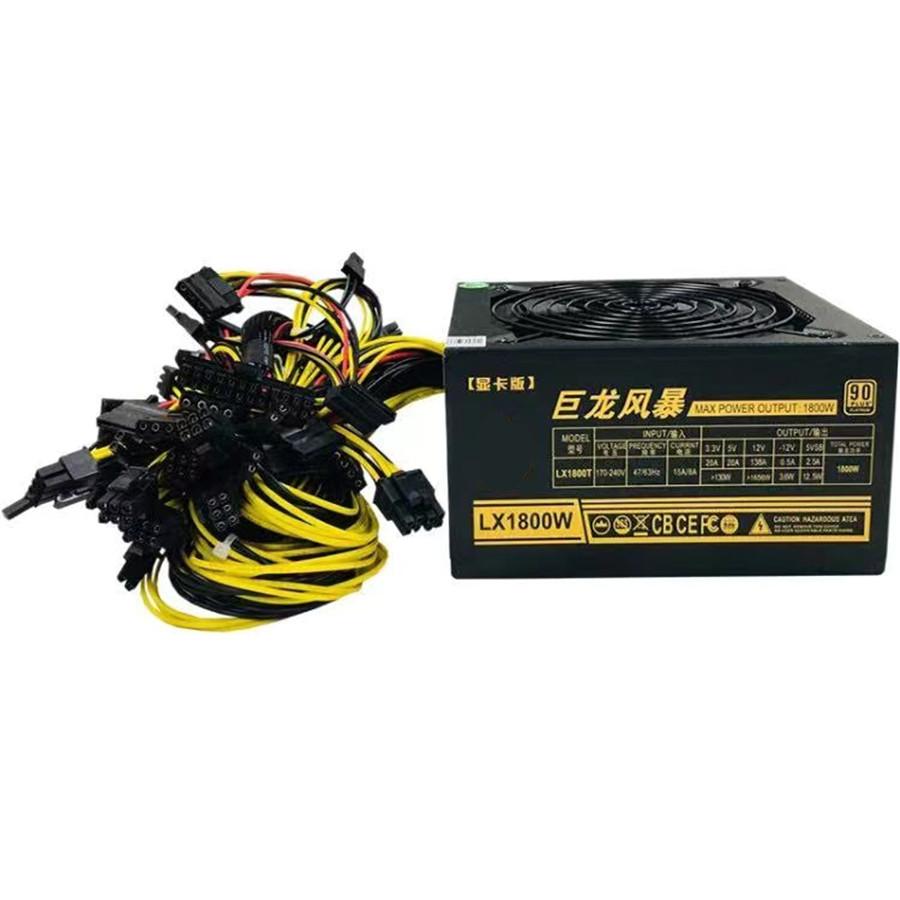 1800W Mining Modular Power Supply For Coin Mining Eight Graphic Cards