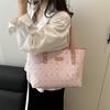 Korean cute commuter large-capacity bag women's 2025 spring and summer simple fashion tote bag casual versatile shoulder bag