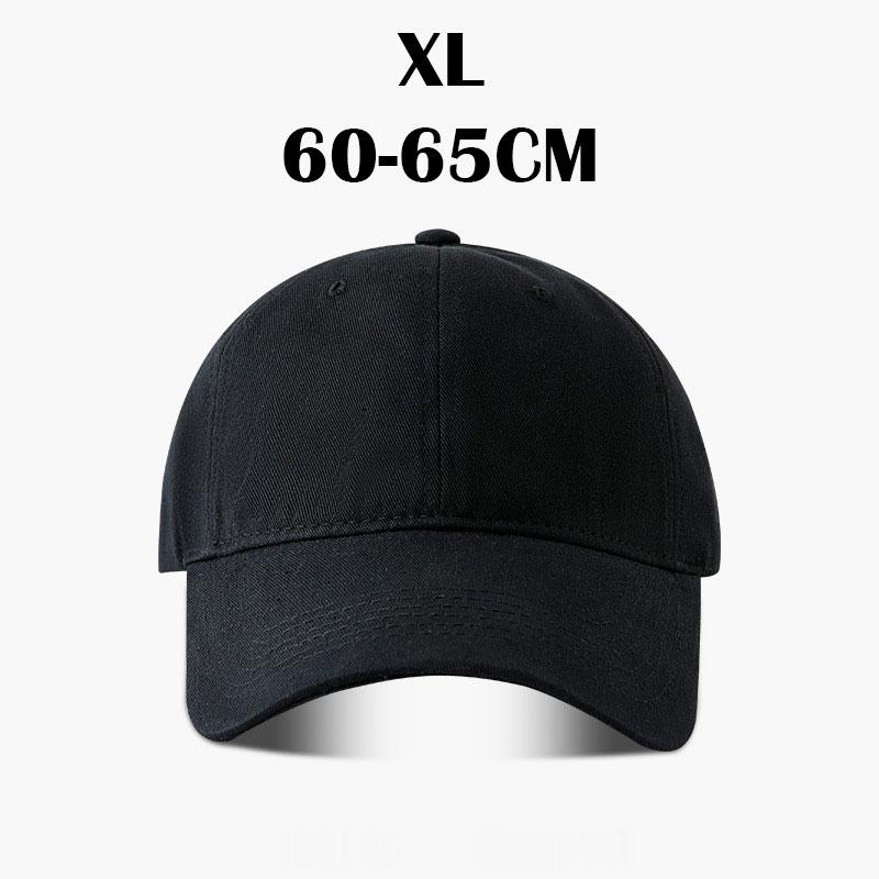 Unisex Czapka na dużą głowę 60-65cm Gładka zakrzywiona czapka z daszkiem Odporna na kurz czapka baseballowa Jednolita regulowana czapka rekreacyjna Męska Damska